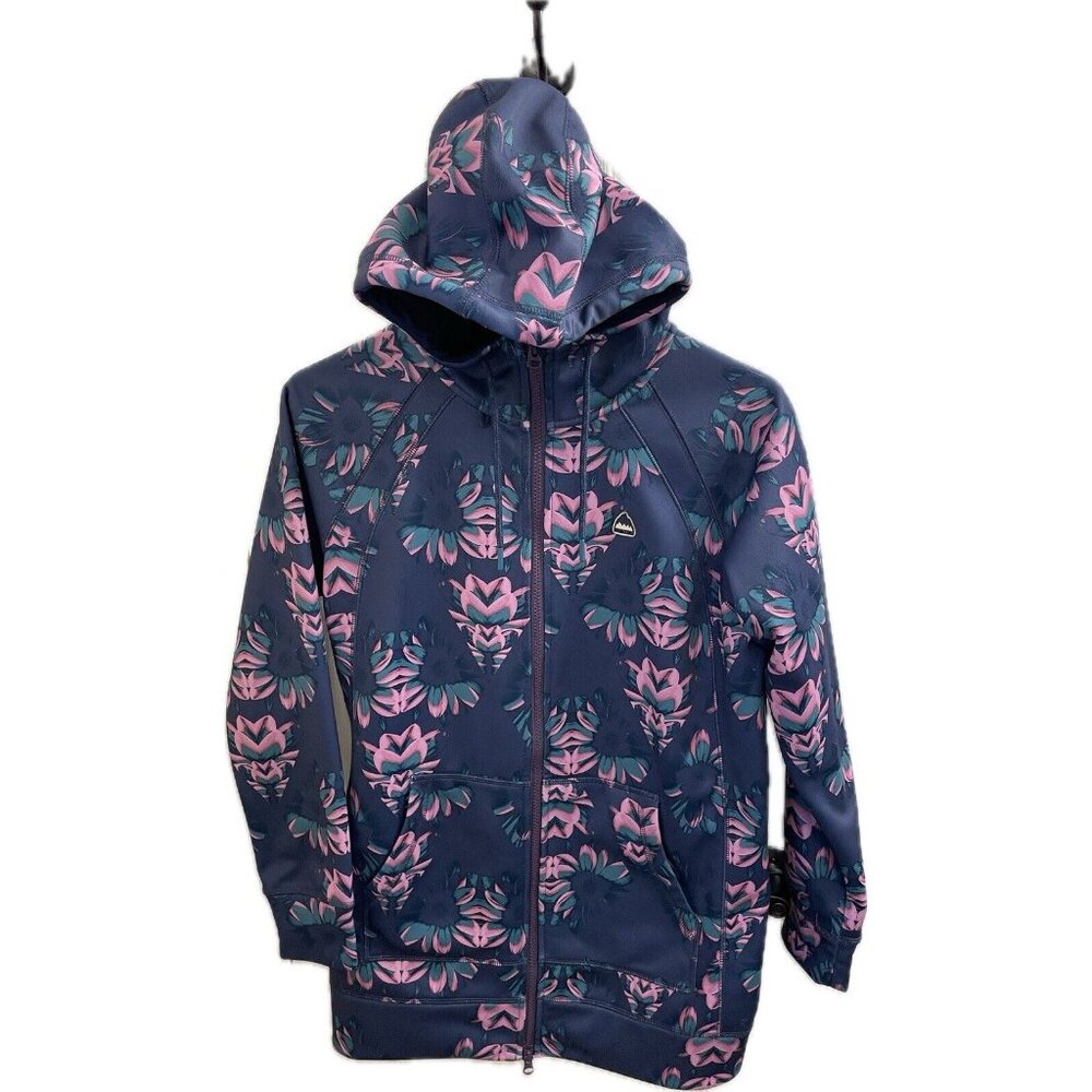Burton Women's Zip Up Hoodie- Navy and Pink Floral